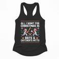 Christmas Baseball Bats Catcher Mitts Holiday Tee Flowy Tank Christmas Baseball Bats Catcher Mitts Holiday Tee Flowy Tank