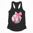 Cute Coquette Baseball Pink Bow Player & Fan Girls Flowy Tank Cute Coquette Baseball Pink Bow Player & Fan Girls Flowy Tank