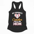 My Favorite Catcher Calls Me Mom Catcher Baseball Mom Heart Flowy Tank