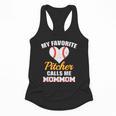 My Favorite Pitcher Calls Me MomMom Pitcher Baseball Mom Mom Flowy Tank