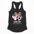 Game Day Vibes Soccer Baseball Mom Heart Flowy Tank