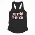My Heart Is On That Court Baseball Mom Flowy Tank