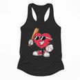 Heart Play Baseball Valentine's Day Teens Boys Girls Kids Flowy Tank