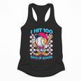 I Hit 100 Days Of School Baseball Ice Cream Drip Flowy Tank