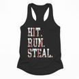 Hit Run Steal Baseball Mom For Women Baseball Flowy Tank