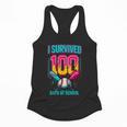 HUGvyn I Survived 100 Days Baseball Teacher Ice Cream Drip Flowy Tank HUGvyn I Survived 100 Days Baseball Teacher Ice Cream Drip Flowy Tank