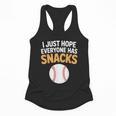 I Just Hope Everyone Has Snacks Baseball Game Day Fan Flowy Tank I Just Hope Everyone Has Snacks Baseball Game Day Fan Flowy Tank