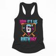 Kids Baseball Drip Bruh It's My 6th Birthday Boy Ice Cream Drip Flowy Tank