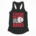 Kids Stealing Hearts Like I Steal Bases Cute Baseball Boys Flowy Tank