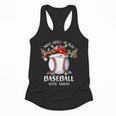 Most Likely To Play Baseball With Santa Christmas Xmas Flowy Tank