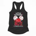 Little Slugger Boy Coming Soon Baby Announcement Baseball Flowy Tank Little Slugger Boy Coming Soon Baby Announcement Baseball Flowy Tank