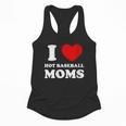 I Love Hot Baseball Moms I Heart Baseball Moms Flowy Tank