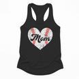 Mother's Day Distressed Heart Baseball Mom Mama Sport Fan Flowy Tank