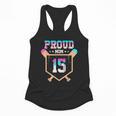 Proud Mom Baseball Player Number 15 Ice Cream Drip Flowy Tank