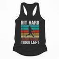 Retro Hit Hard Run Fast Turn Left Baseball Lover Flowy Tank Retro Hit Hard Run Fast Turn Left Baseball Lover Flowy Tank