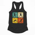 Retro Style Baseball Lover Playing Men Women Kids Baseball Flowy Tank