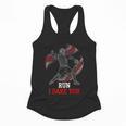 Run I Dare You Baseball Catcher Graphic Players Fans Flowy Tank