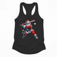 Santa Playing Baseball Men Boys Christmas Baseball Player Flowy Tank