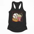 Smiling Baseball Popcorn And Hot-Dog Cartoon Apparel Flowy Tank Smiling Baseball Popcorn And Hot-Dog Cartoon Apparel Flowy Tank