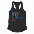 Sorry Can't Baseball Bye Baseball Mom Men Women Kids Flowy Tank