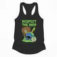 Spooky Zombie Respect The Drip Baseball Halloween Flowy Tank