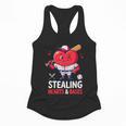 Stealing Hearts And Bases Baseball Player Valentine's Day Flowy Tank