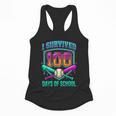 I Survived 100 Days Of School Baseball Drip Flowy Tank