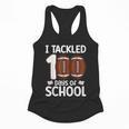 I Tackled 100 Days Of School Baseball Player Kids Teacher Flowy Tank I Tackled 100 Days Of School Baseball Player Kids Teacher Flowy Tank