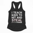 I Teach Kids To Hit And Steal Baseball Coach Sport Lover Men Flowy Tank