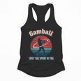 Vintage Baseball Batter Retro Sports Circle Graphic Flowy Tank