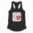 Womens Bleached Custom Baseball Mom Number 7 Heart For Mom Flowy Tank