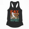 Women's Eat Sleep Baseball Repeat Vintage Player Sport Lover Retro Flowy Tank