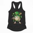Women's St Patricks Day Baseball Leprechaun Shamrock Player Boys Kid Flowy Tank