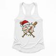 67 Baseball Xmas Lights Santa Hat Holiday Flowy Tank