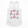 Baseball Boys Girls Baseball Mom Tee Pink Bow Baseball Flowy Tank