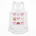 Baseball Coquette Bow Baseball Mama Baseball Mom Premium Flowy Tank