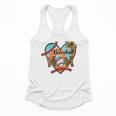 Baseball Mom Valentine Leopard Heart Softball Mother's Day Flowy Tank
