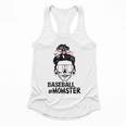 Baseball Momster Messy Bun Skull Mom For Women Halloween Flowy Tank Baseball Momster Messy Bun Skull Mom For Women Halloween Flowy Tank