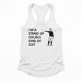 Baseball Pun Saying I'm a Stand Up Double Type Of Guy Flowy Tank