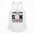 I Don't Care If My Son Is Embarrassed Baseball Mom Flowy Tank