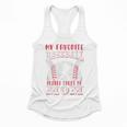 My Favorite Baseball Player Calls Me Mom Proud Baseball Mom Premium Flowy Tank
