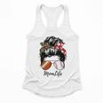 Football Mom Baseball Mom Life Messy Bun Mom Of Both Flowy Tank