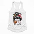 Football Mom Baseball Mom Of Both Messy Bun Mother's Day Flowy Tank Football Mom Baseball Mom Of Both Messy Bun Mother's Day Flowy Tank