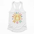 Groovy Retro Floral Happy Smiling Face Baseball Mom Flowy Tank Groovy Retro Floral Happy Smiling Face Baseball Mom Flowy Tank