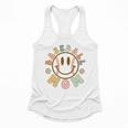 Happy Baseball Mom Groovy Retro Floral Smiling Face Flowy Tank Happy Baseball Mom Groovy Retro Floral Smiling Face Flowy Tank