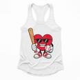 Heart Playing Baseball Valentines Day Flowy Tank