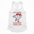 Hit Hard Run Fast Turn Left Baseball Player Premium Tri-Blend Flowy Tank Hit Hard Run Fast Turn Left Baseball Player Premium Tri-Blend Flowy Tank