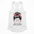 Kinda Busy Raising Ballers Messy Bun Funny Baseball Mom Flowy Tank