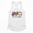 Peace Love Baseball Mom Leopard Print Cheetah Pattern Flowy Tank
