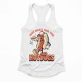 Retro Just Here For The Hotdogs Baseball Mom Sport Lover Flowy Tank